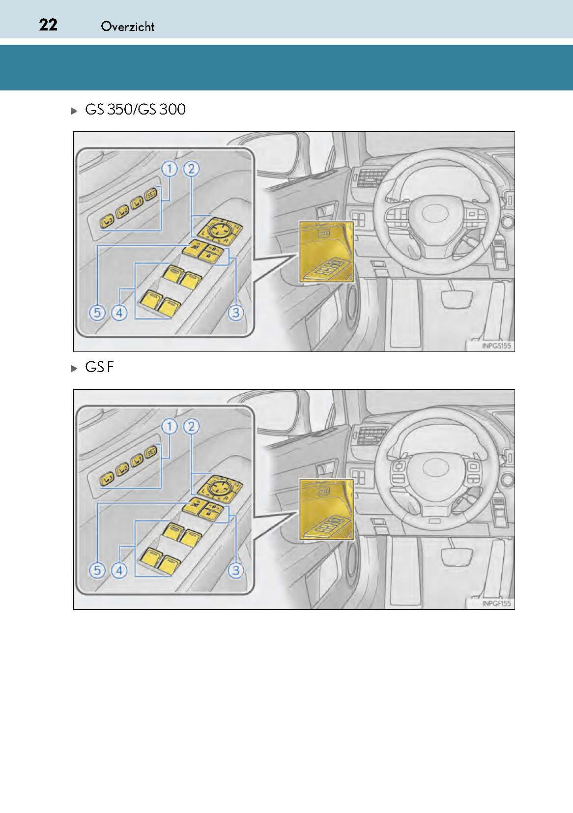 2017-2018 Lexus GS 350/GS 300/GS F Owner's Manual | Dutch
