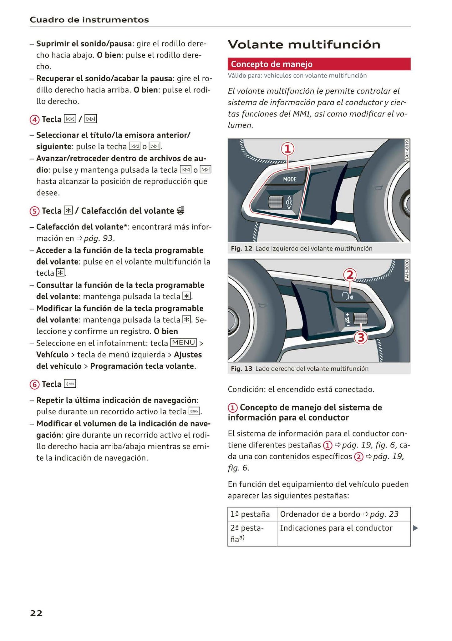 2017-2020 Audi A5 Manuel du propriétaire | Espagnol