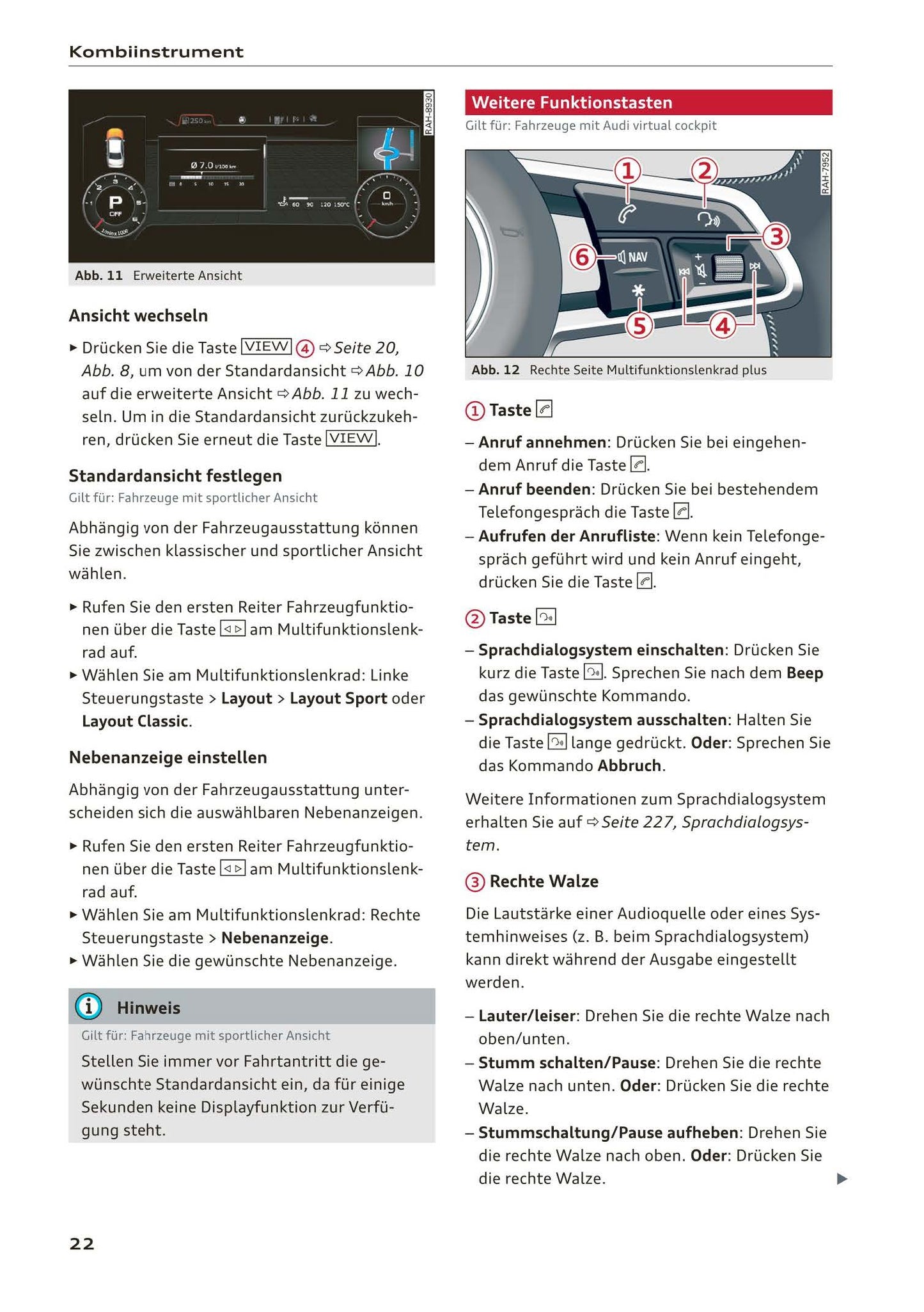 2018-2019 Audi A3/A3 Limousine/A3 Cabriolet/A3 Sportback Owner's Manual | German