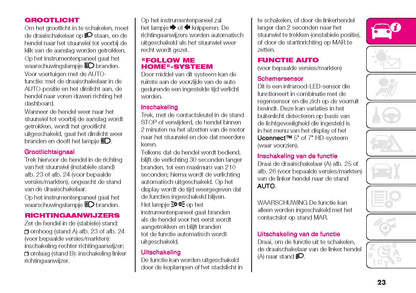 2022-2024 Abarth 595/695 Owner's Manual | Dutch