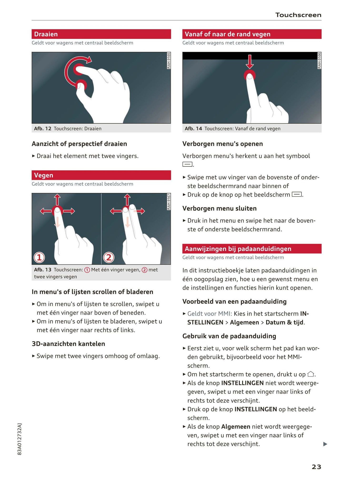 2018-2023 Audi Q3/Q3 Sportback/RS Q3/RS Q3 Sportback Owner's Manual | Dutch