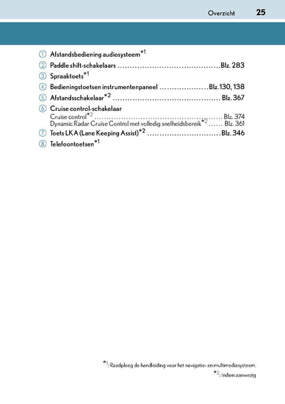 2017-2018 Lexus GS 350/GS 300/GS F Owner's Manual | Dutch