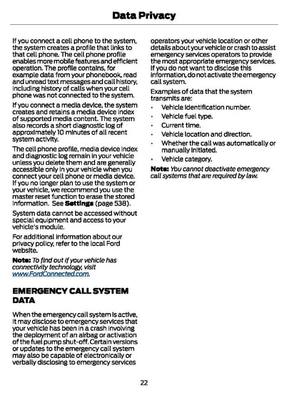 2021 Ford Focus Gebruikershandleiding | Engels