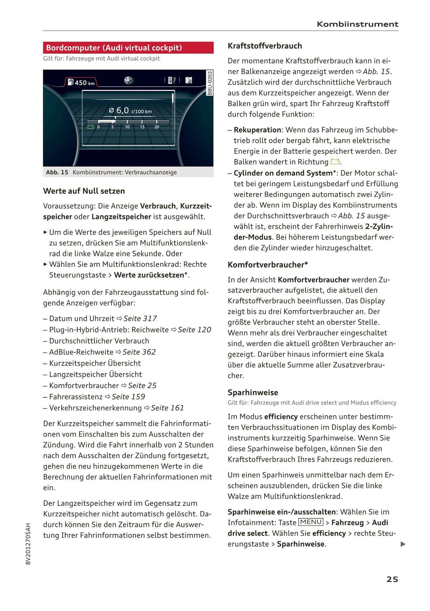 2018-2019 Audi A3/A3 Limousine/A3 Cabriolet/A3 Sportback Owner's Manual | German