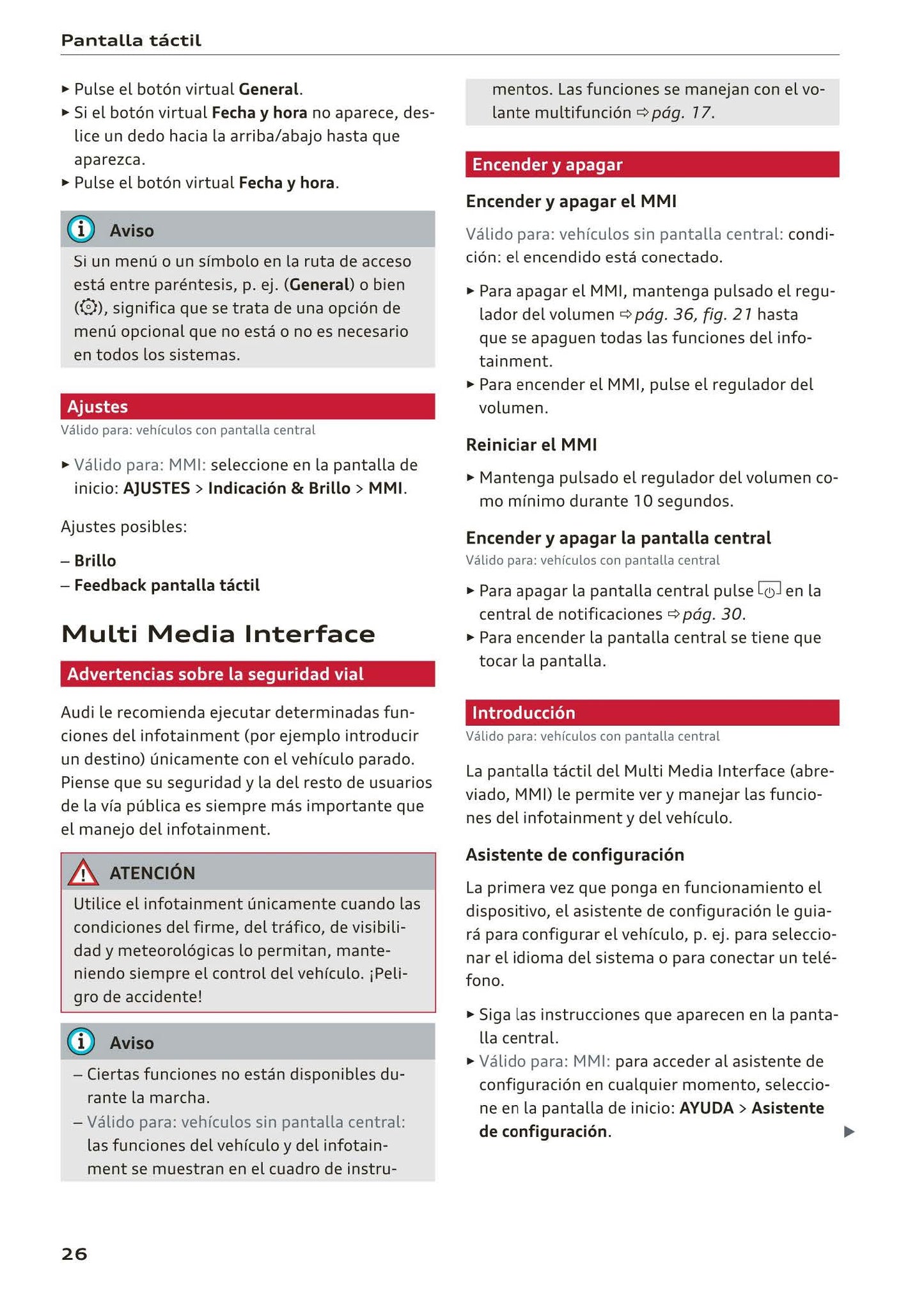 2018-2023 Audi Q3 Manuel du propriétaire | Espagnol
