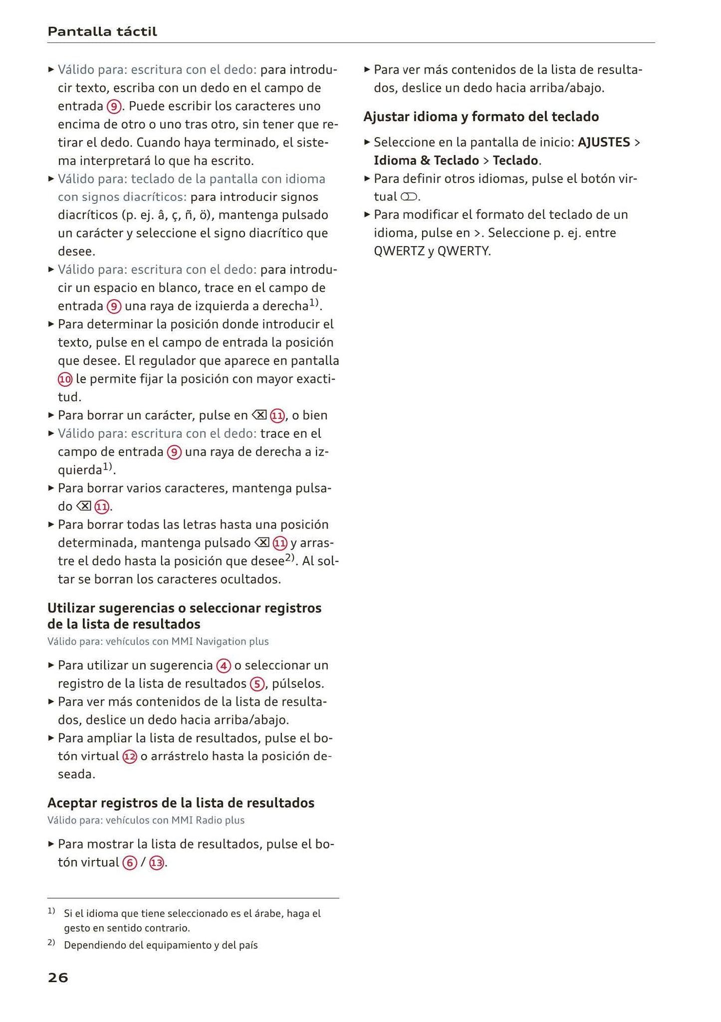 2018-2023 Audi A1 Manuel du propriétaire | Espagnol