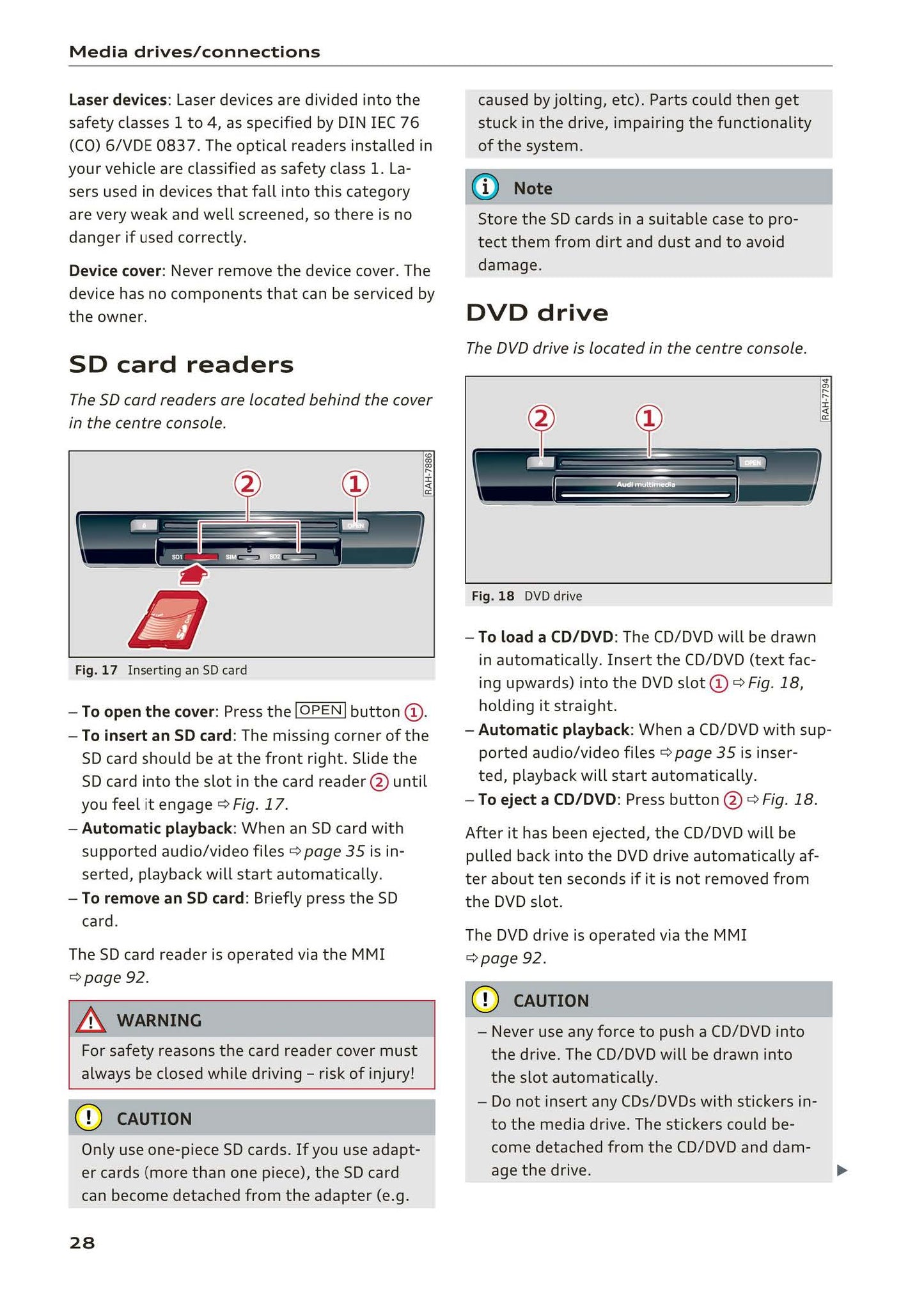 Audi MMI Navigation System Plus 2014 - 2018