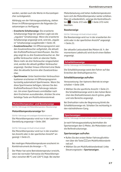 2018-2019 Audi A3/A3 Limousine/A3 Cabriolet/A3 Sportback Owner's Manual | German