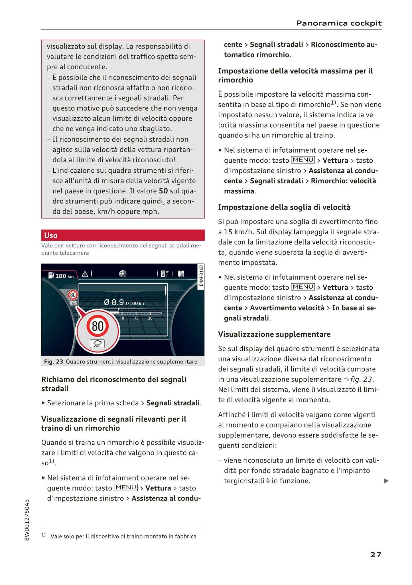 2015-2019 Audi A4/A4 Limousine/A4 Avant Owner's Manual | Italian