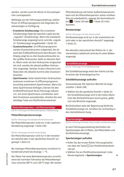 2017-2018 Audi A3/A3 Cabriolet/A3 Limousine/A3 Sportback/A3 Sportback e-tron/A3 Sportback g-tron/RS 3 Limousine/RS 3 Sportback/S3/S3 Cabriolet/S3 Limousine/S3 Sportback Owner's Manual | German