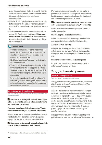 2015-2019 Audi A4/A4 Limousine/A4 Avant Owner's Manual | Italian