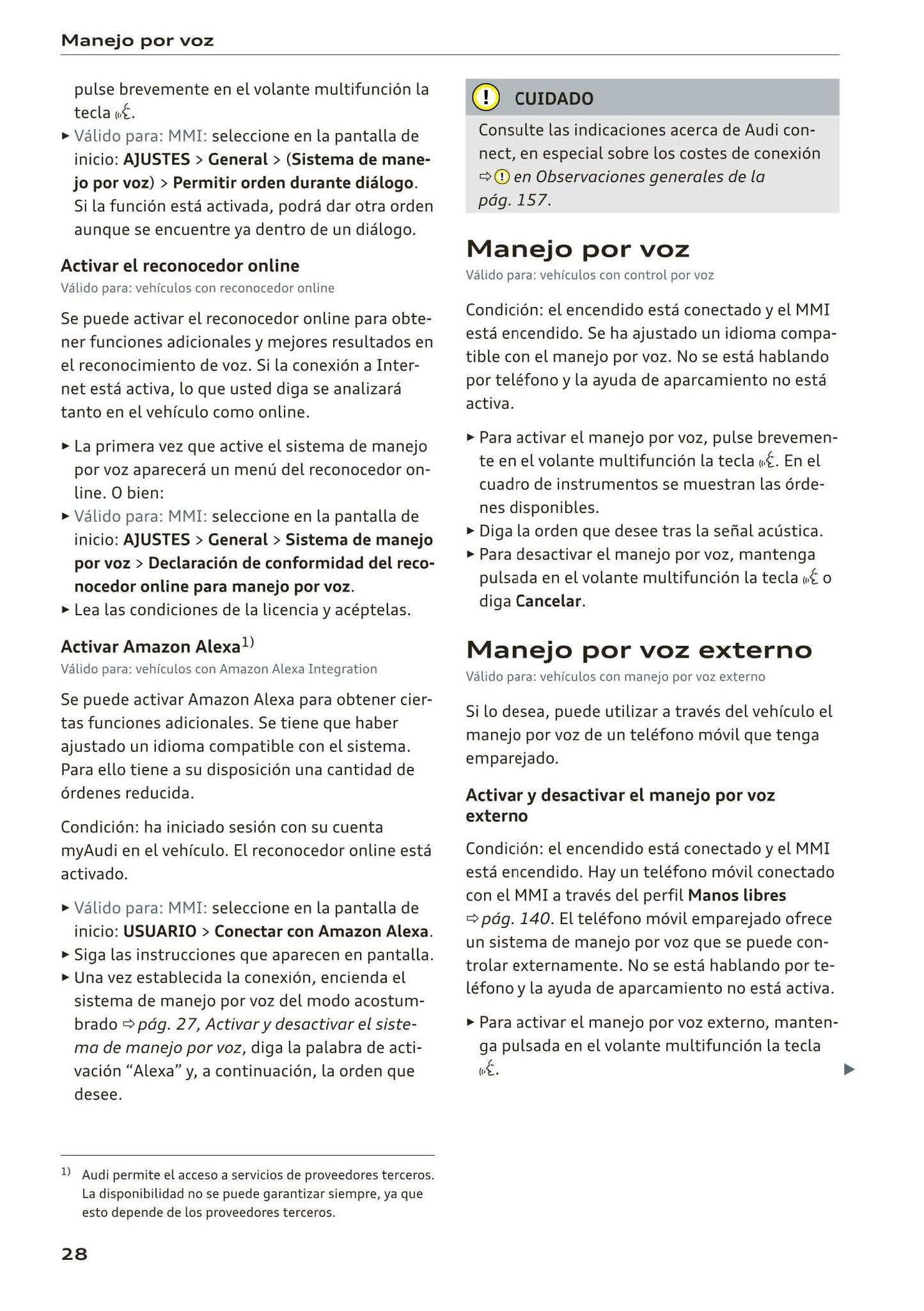 2018-2023 Audi A1 Manuel du propriétaire | Espagnol