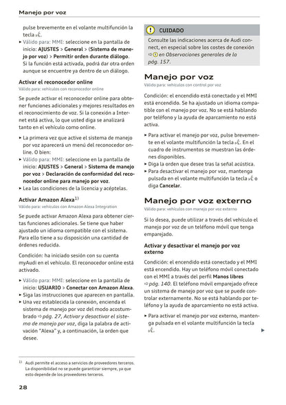 2018-2023 Audi A1 Manuel du propriétaire | Espagnol