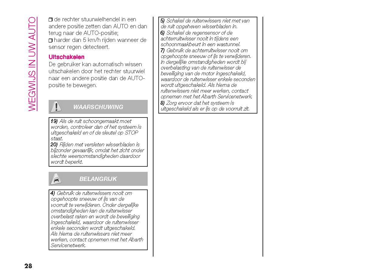 2022-2024 Abarth 595/695 Owner's Manual | Dutch