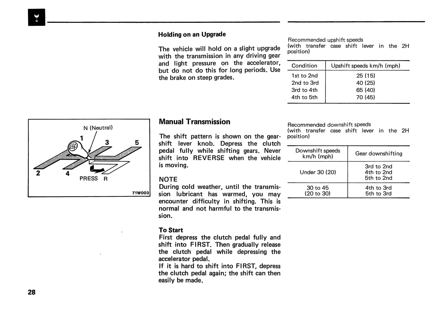 1989 Mitsubishi Montero Owner's Manual | English