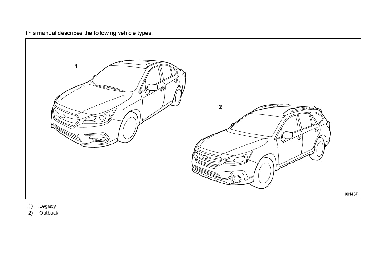 2018 Subaru Legacy/Outback Gebruikershandleiding | Engels