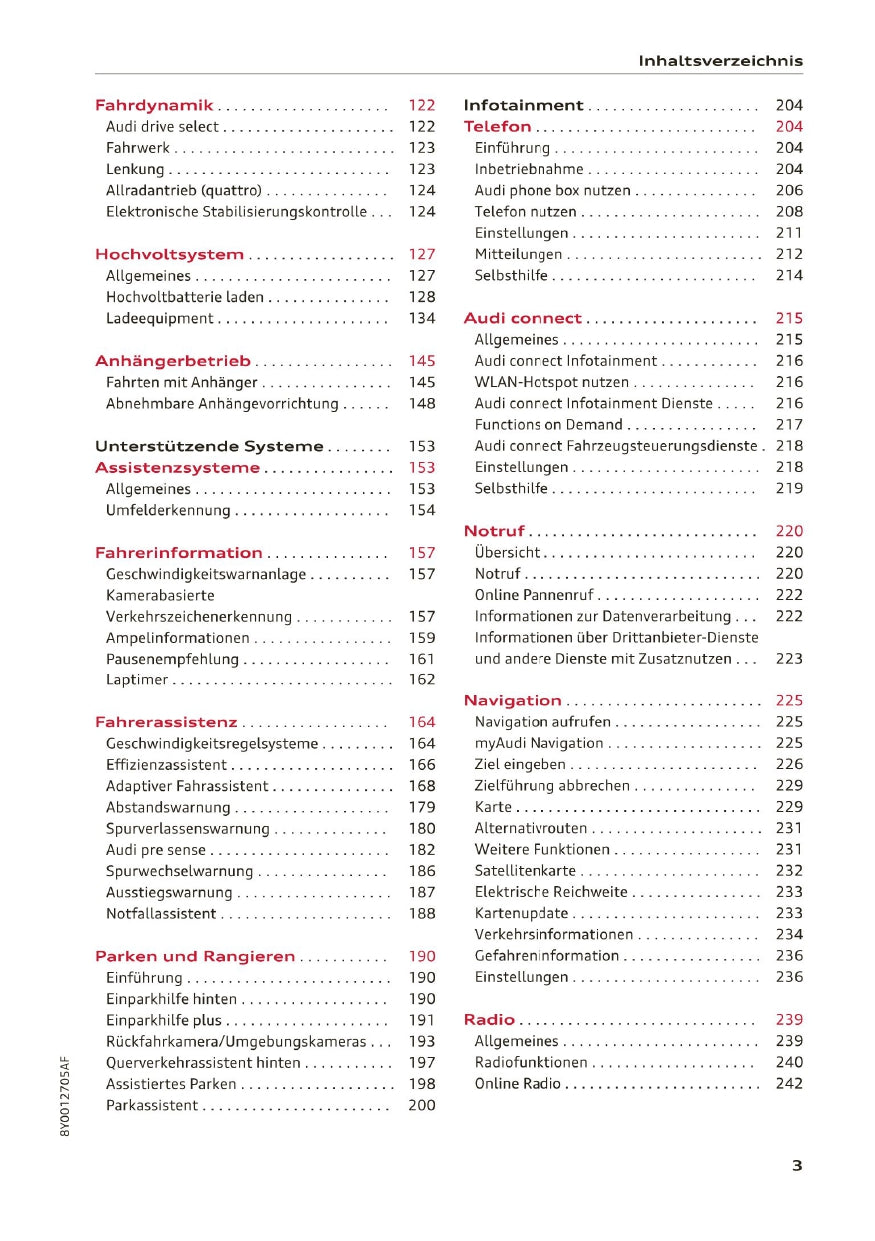 2020-2023 Audi A3 Gebruikershandleiding | Duits