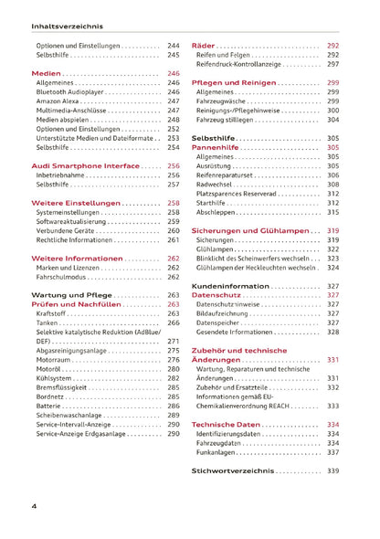 2020-2023 Audi A3 Owner's Manual | German