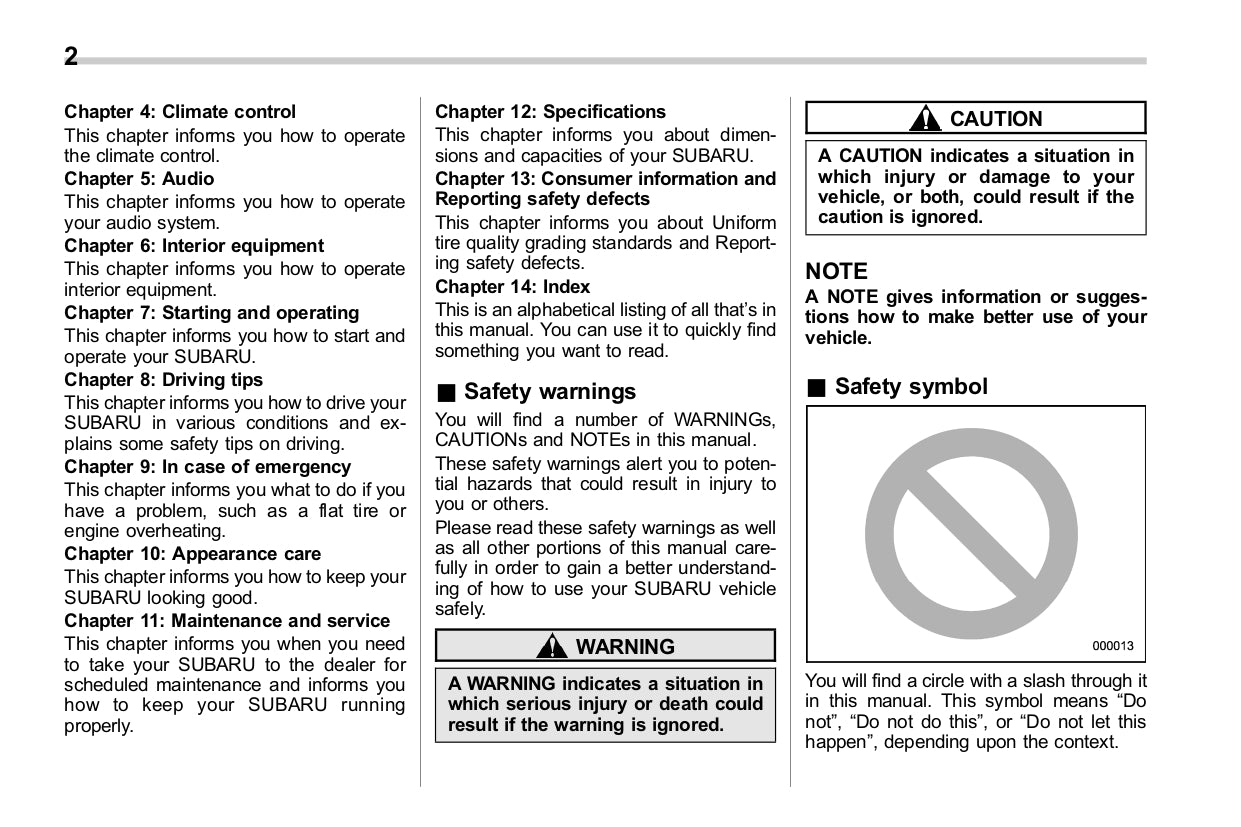 2017 Subaru WRX Owner's Manual | English