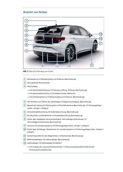 2020-2023 Volkswagen ID.3 Owner's Manual | German