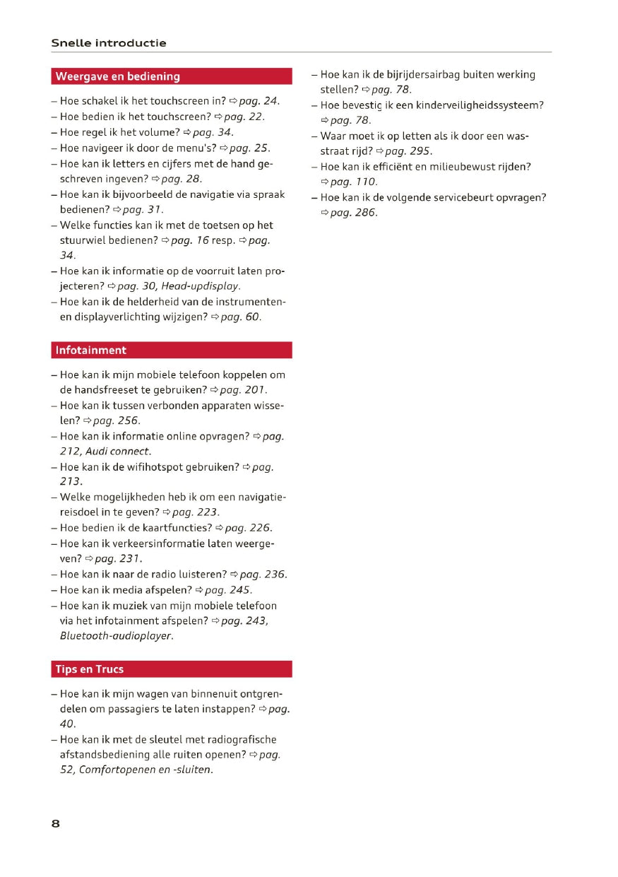 2020-2023 Audi A3 Gebruikershandleiding | Nederlands