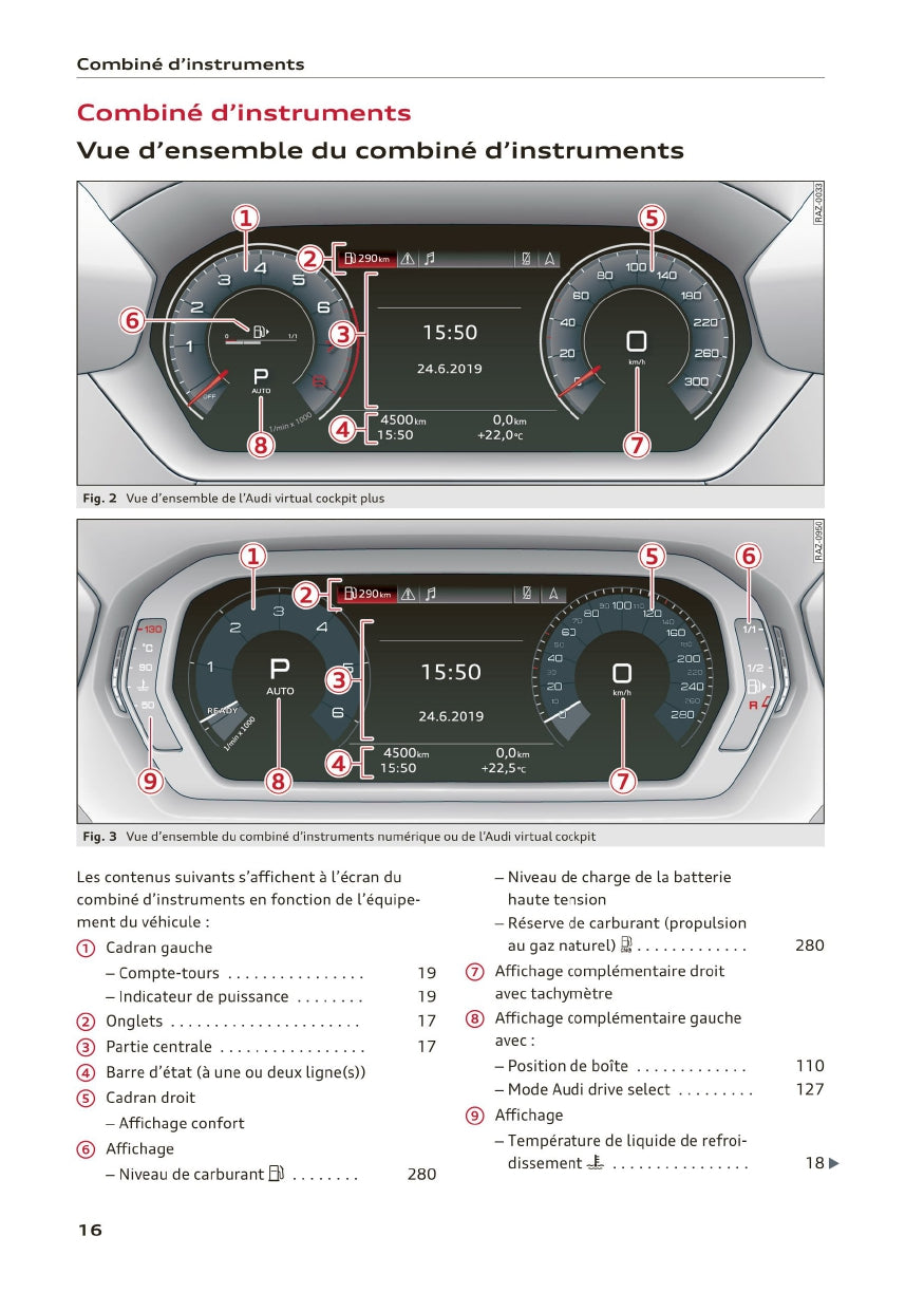 2020-2023 Audi A3 Limousine/A3 Sportback/A3 Sportback g-tron/S3 Limousine/S3 Sportback Owner's Manual | French