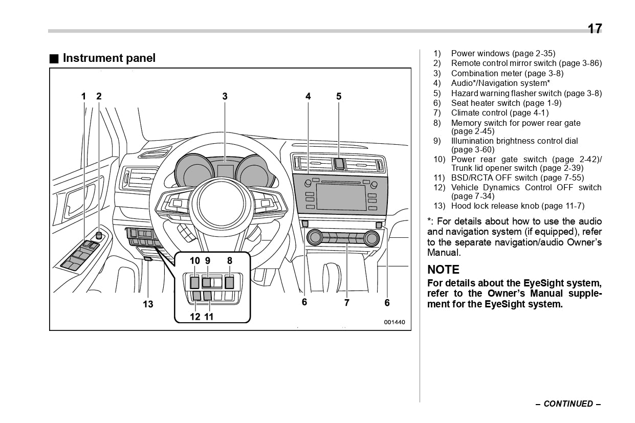 2018 Subaru Legacy/Outback Owner's Manual | English